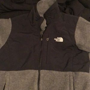 Gray and black north face. Size medium